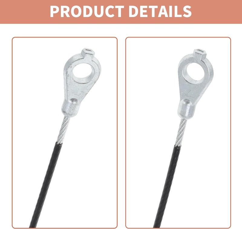 Partuto No.J5752617 Tailgate Support Cables for Jeep CJ Series CJ7 CJ5 Scrambler Tailgate Lift Cable - Image 5